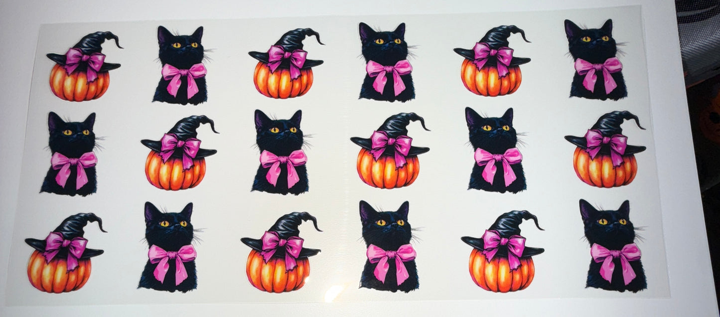 Black Cat Coquette - 16oz UV DTF Cup Wrap