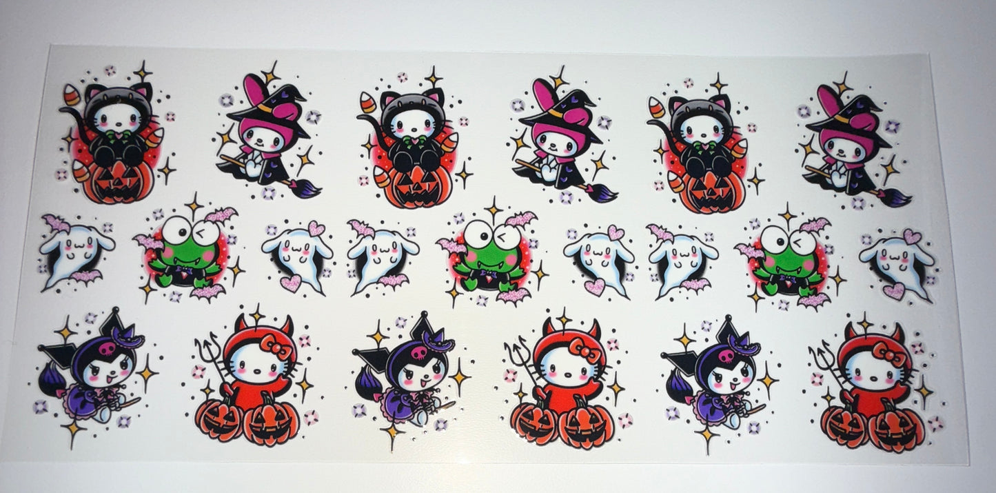 Kitty Halloween - 16oz UV DTF Cup Wrap