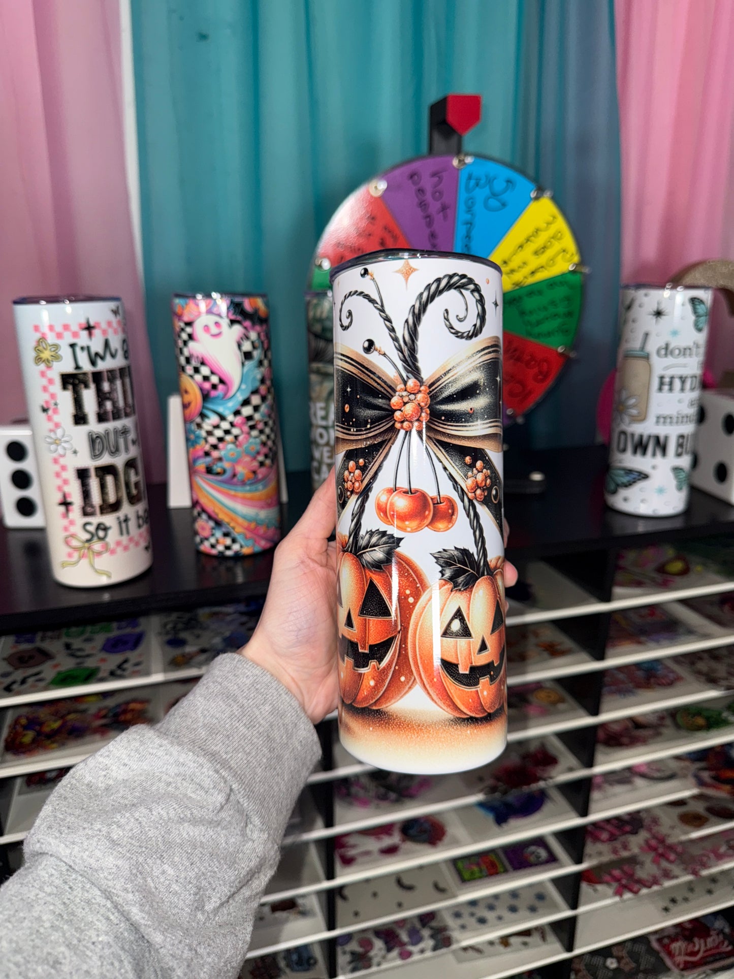 20oz Cherry Pumpkin Sublimation Tumbler