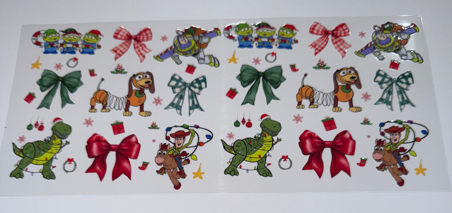 Toy Christmas - 16oz UV DTF Cup Wrap