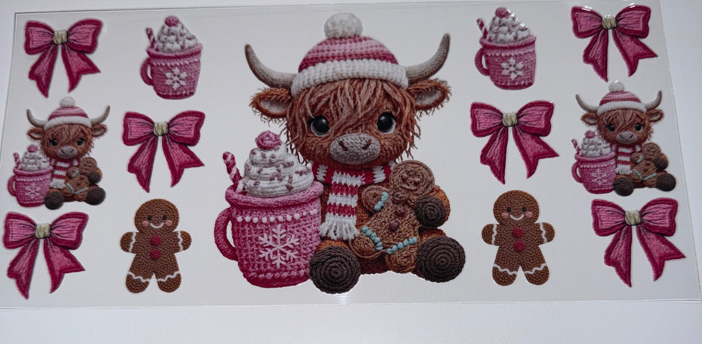 Yarn Cow - 16oz UV DTF Cup Wrap