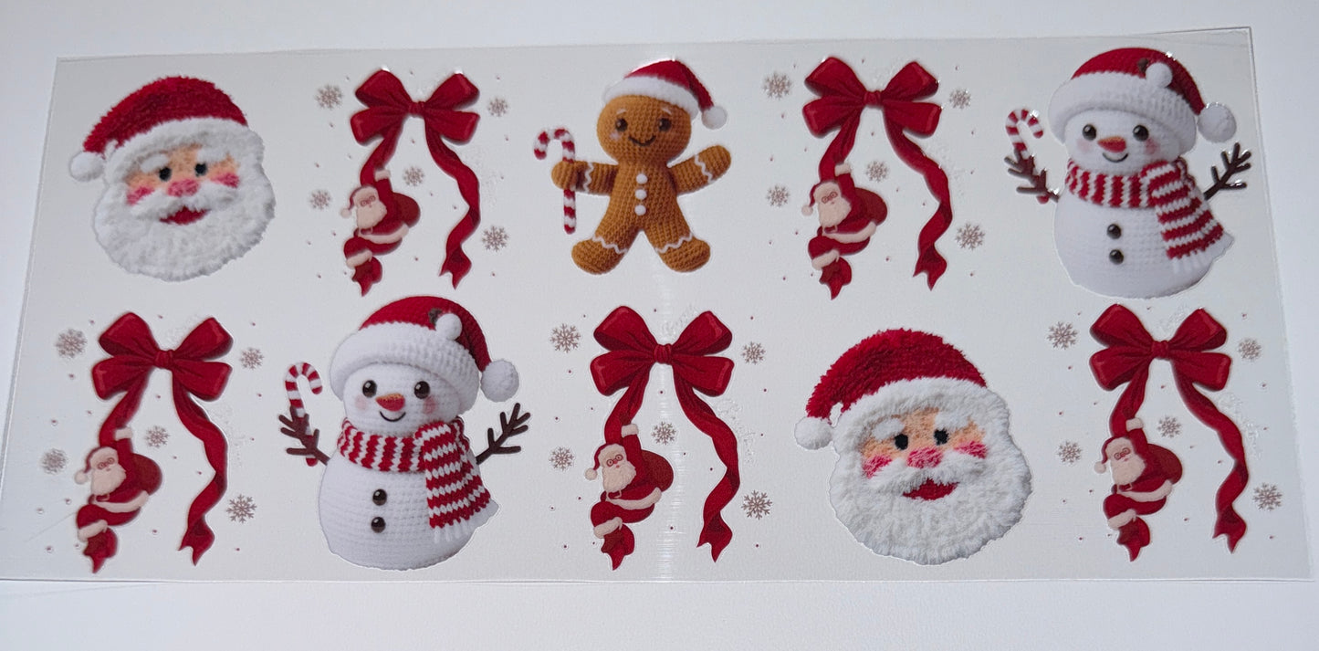 Faux yarn & fur Coquette - 16oz UV DTF Cup Wrap