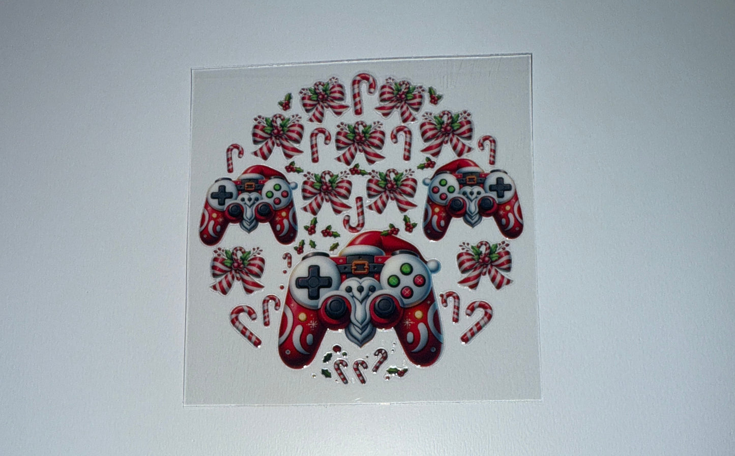 Candy Cane Controller - Circle Ornament Decal