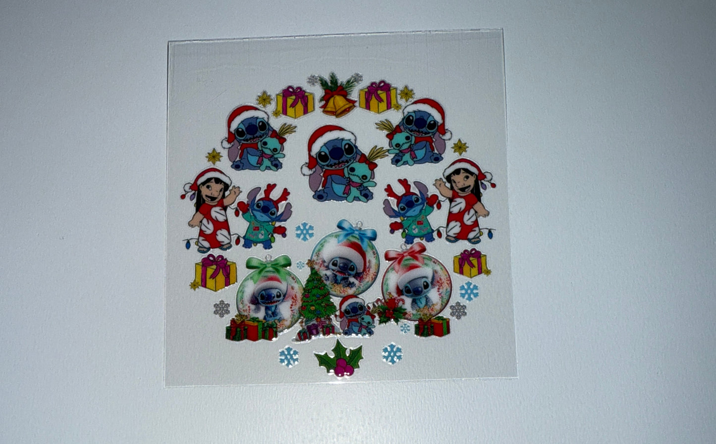 3 Blue guys - Circle Ornament Decal