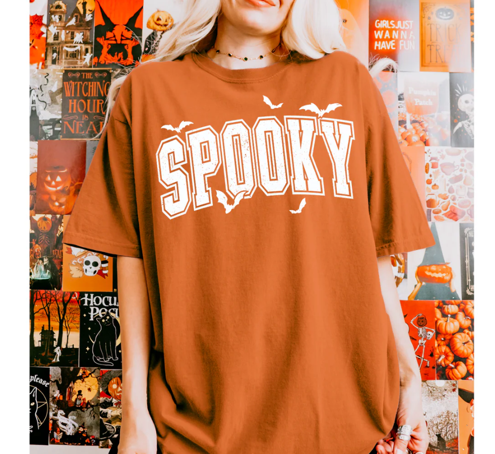 White Spooky - Screen Print Transfer