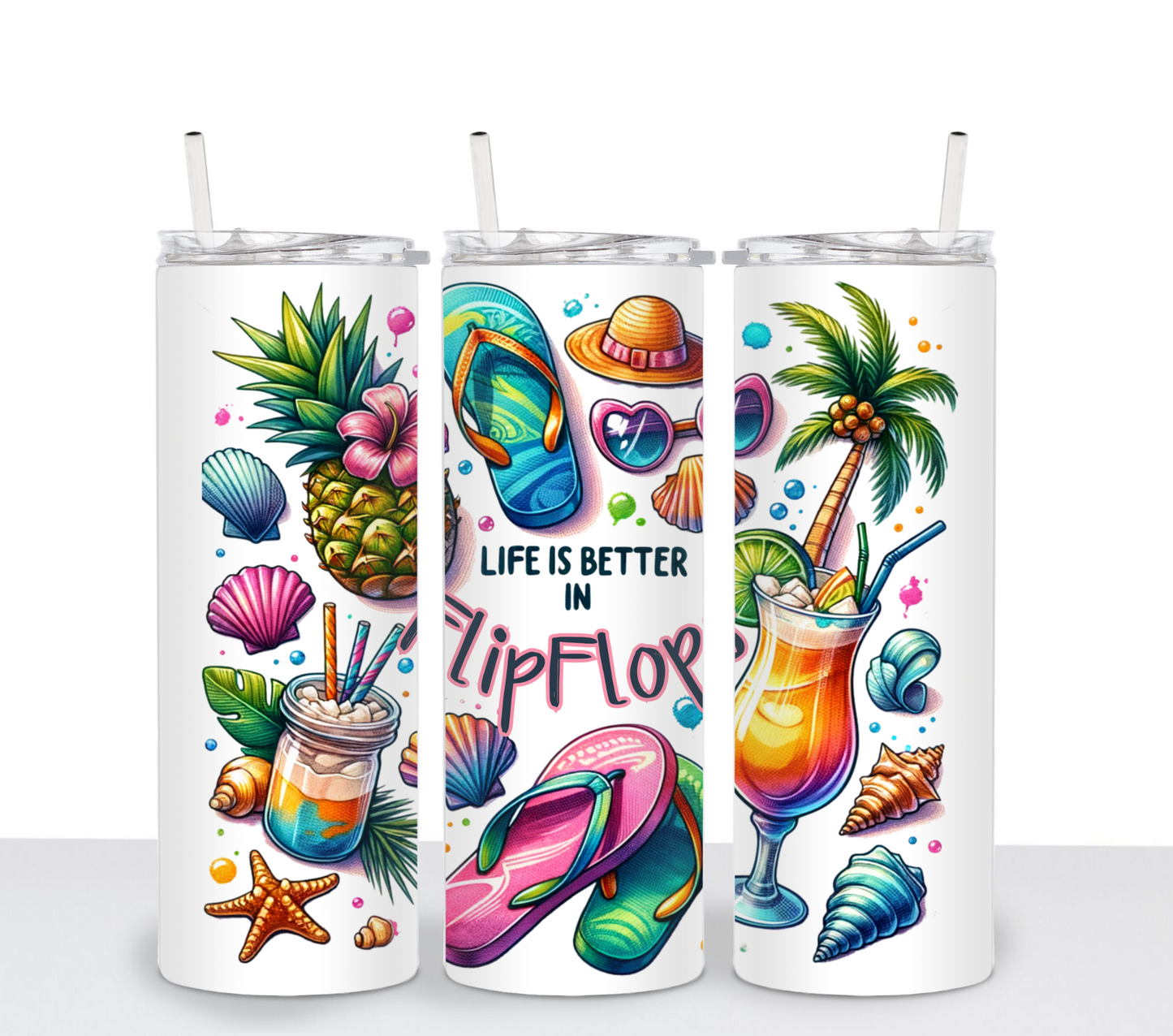 Life is Better in Flip Flops Sublimation Transfer