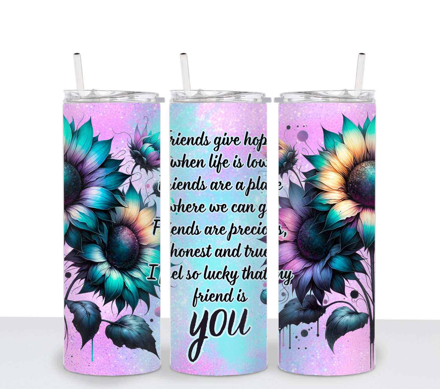 Friendship Quote Sublimation Tumbler