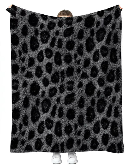 Black Leopard 60in x 80in Blanket