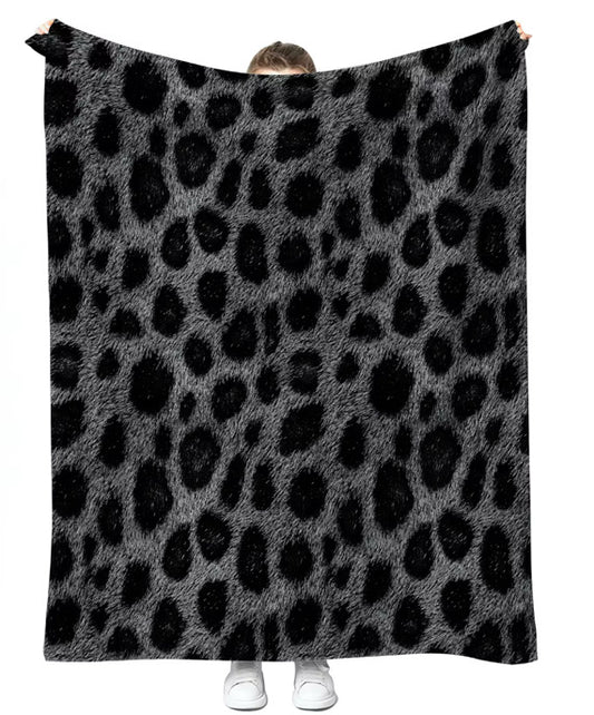 Black Leopard 60in x 80in Blanket