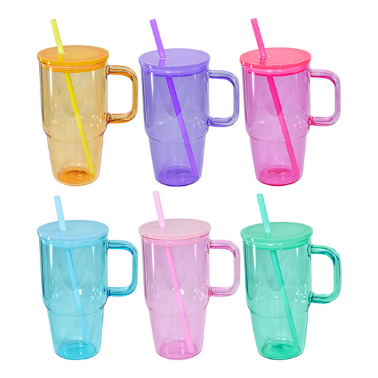 !!!!!!BLANK!!!!!!20oz Glass Tumbler with Handle