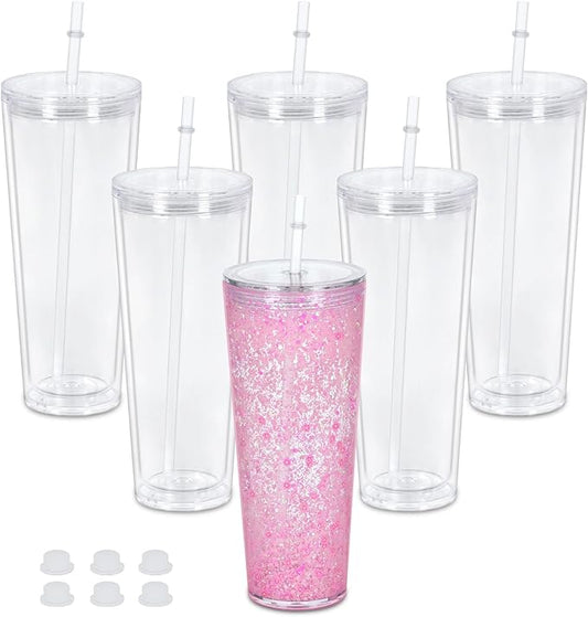24oz Acrylic Snowglobe Tumbler