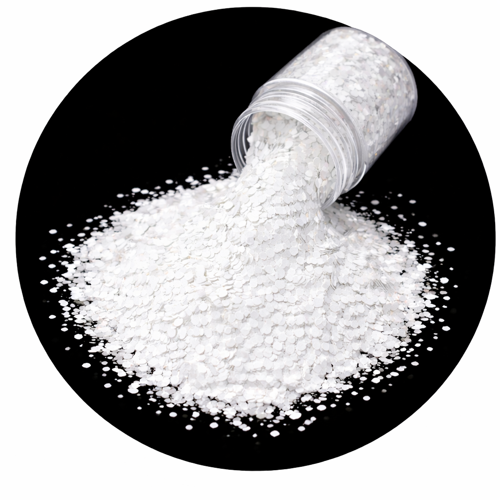 Chunky Glitter - Matte White