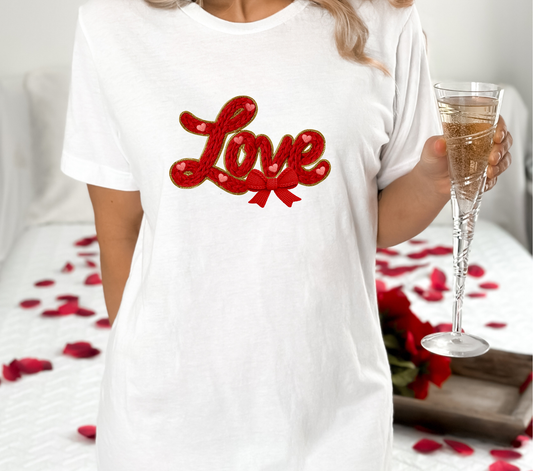 Faux Knitted Love - DTF Transfer