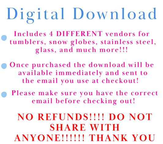CUP & TUMBLER VENDOR (DOWNLOAD ONLY!!!)