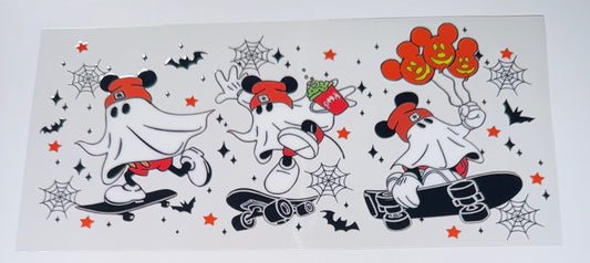 Skateboard Ghost - 16oz UV DTF Cup Wrap