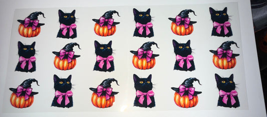 Black Cat Coquette - 16oz UV DTF Cup Wrap