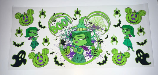 Green Girl Boo - 16oz UV DTF Cup Wrap