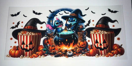 Popcorn Blue Guy - 16oz UV DTF Cup Wrap