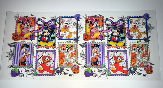Mouse Halloween Stamps - 16oz UV DTF Cup Wrap