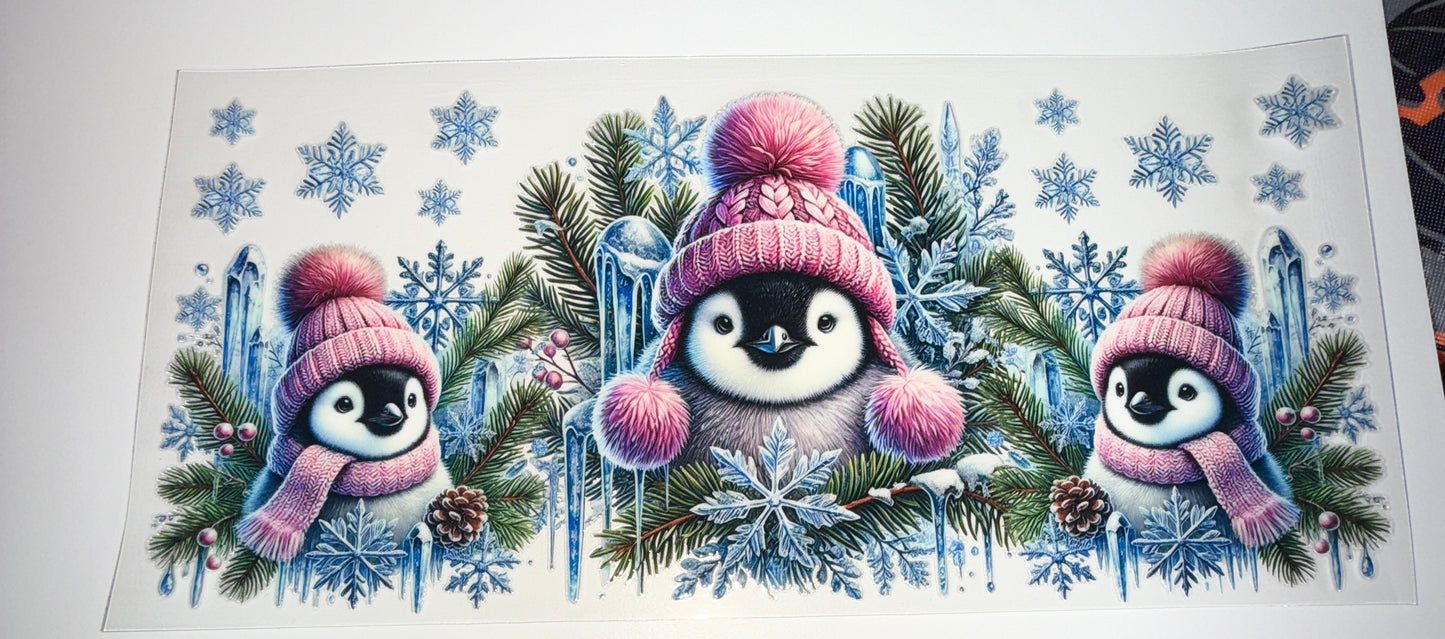 Penguin - 16oz UV DTF Cup Wrap
