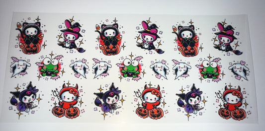 Kitty Halloween - 16oz UV DTF Cup Wrap