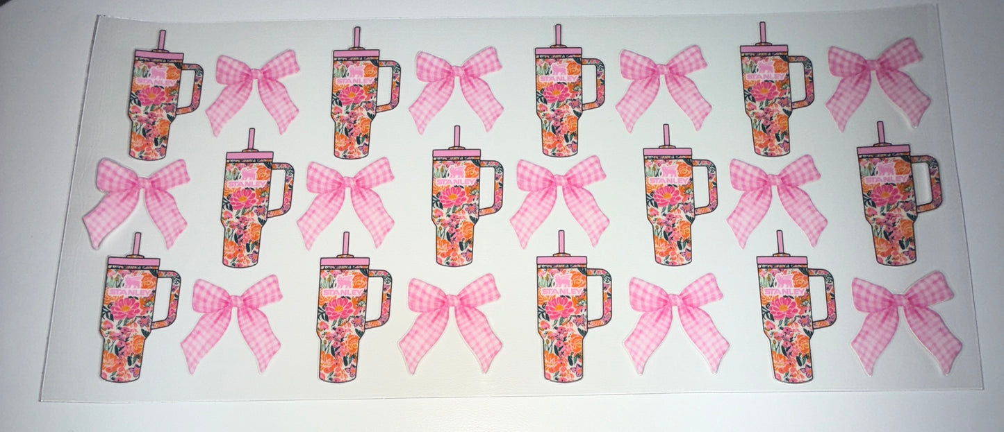 Flower S Cup - 16oz UV DTF Cup Wrap