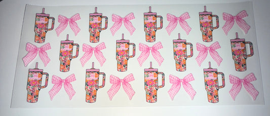 Flower S Cup - 16oz UV DTF Cup Wrap