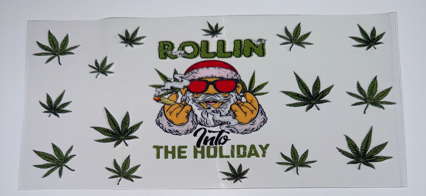 Rollin into the Holidays - 16oz UV DTF Cup Wraps