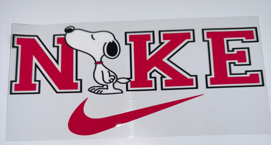 White Dog Check - 16oz UV DTF Cup Wraps