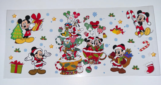 Mouse Christmas - 16oz UV DTF Cup Wraps