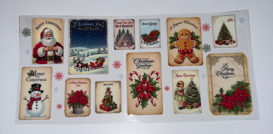 Christmas Stamp - 16oz UV DTF Cup Wraps