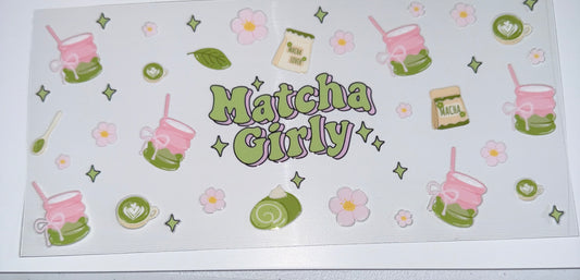 Matcha Girly - 16oz UV DTF Cup Wraps