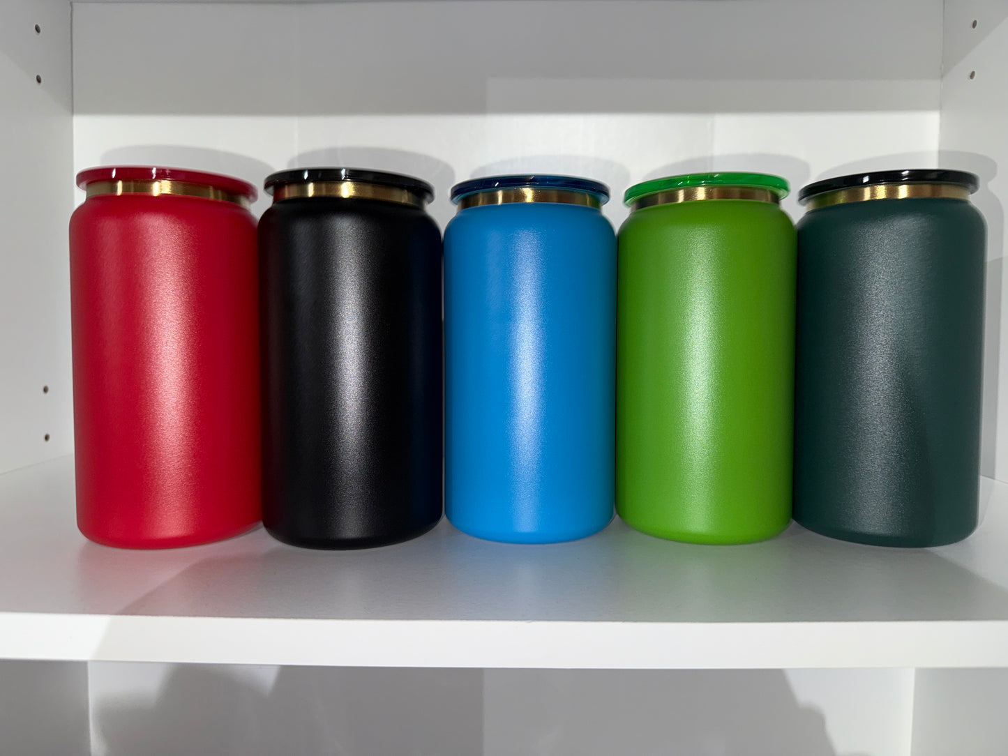 16oz Stainless Steel Christmas Colored Cups