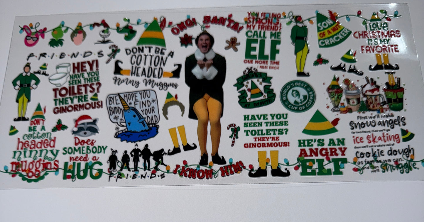 Elf - 16oz UV DTF Cup Wrap