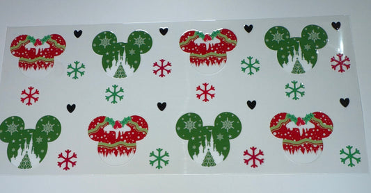 Ears Christmas - 16oz UV DTF Cup Wrap