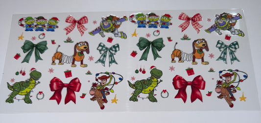 Toy Christmas - 16oz UV DTF Cup Wrap