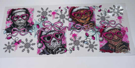 Scary Friends Christmas - 16oz UV DTF Cup Wrap