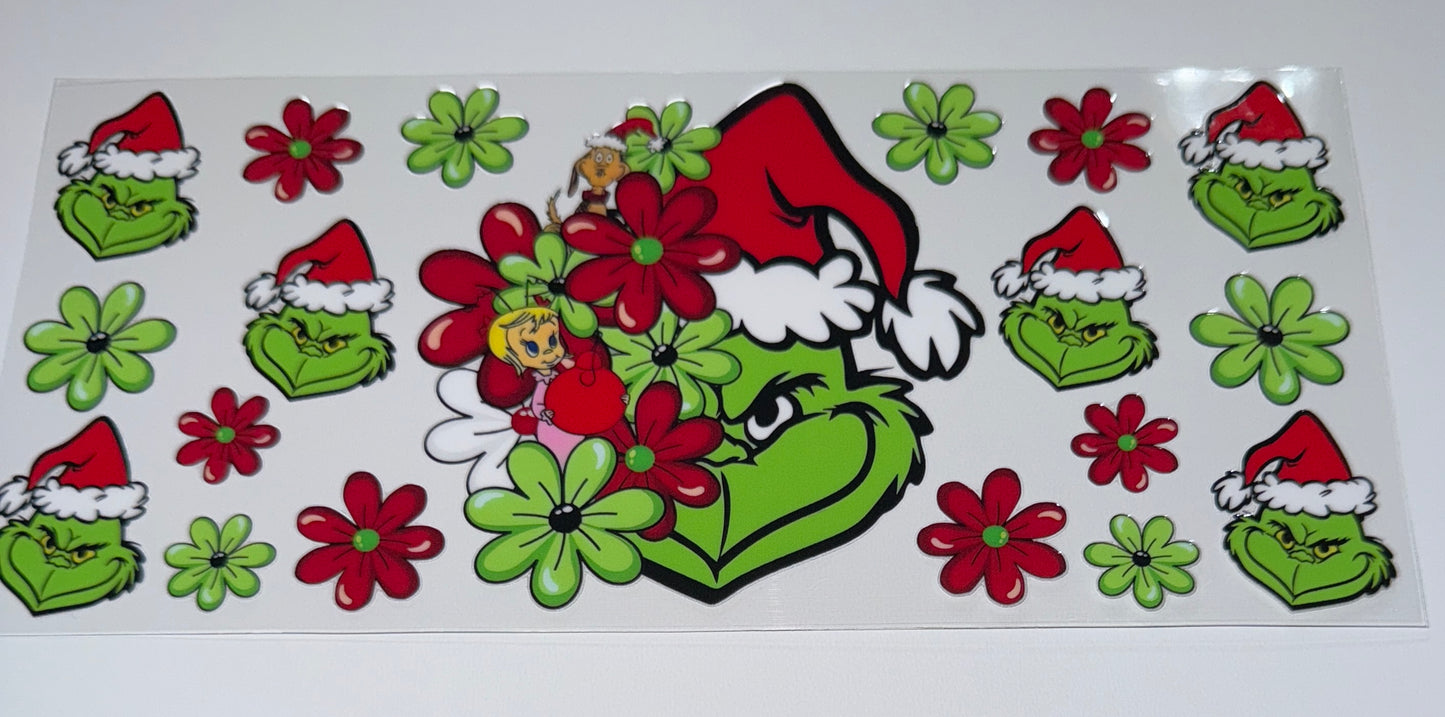 Flower Girly G - 16oz UV DTF Cup Wrap