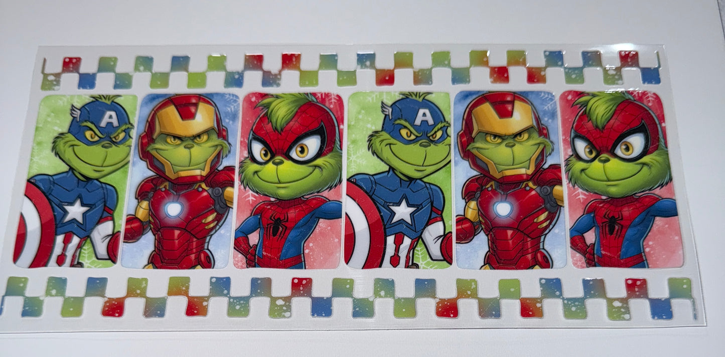 Hero Christmas - 16oz UV DTF Cup Wrap