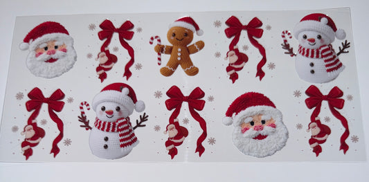 Faux yarn & fur Coquette - 16oz UV DTF Cup Wrap