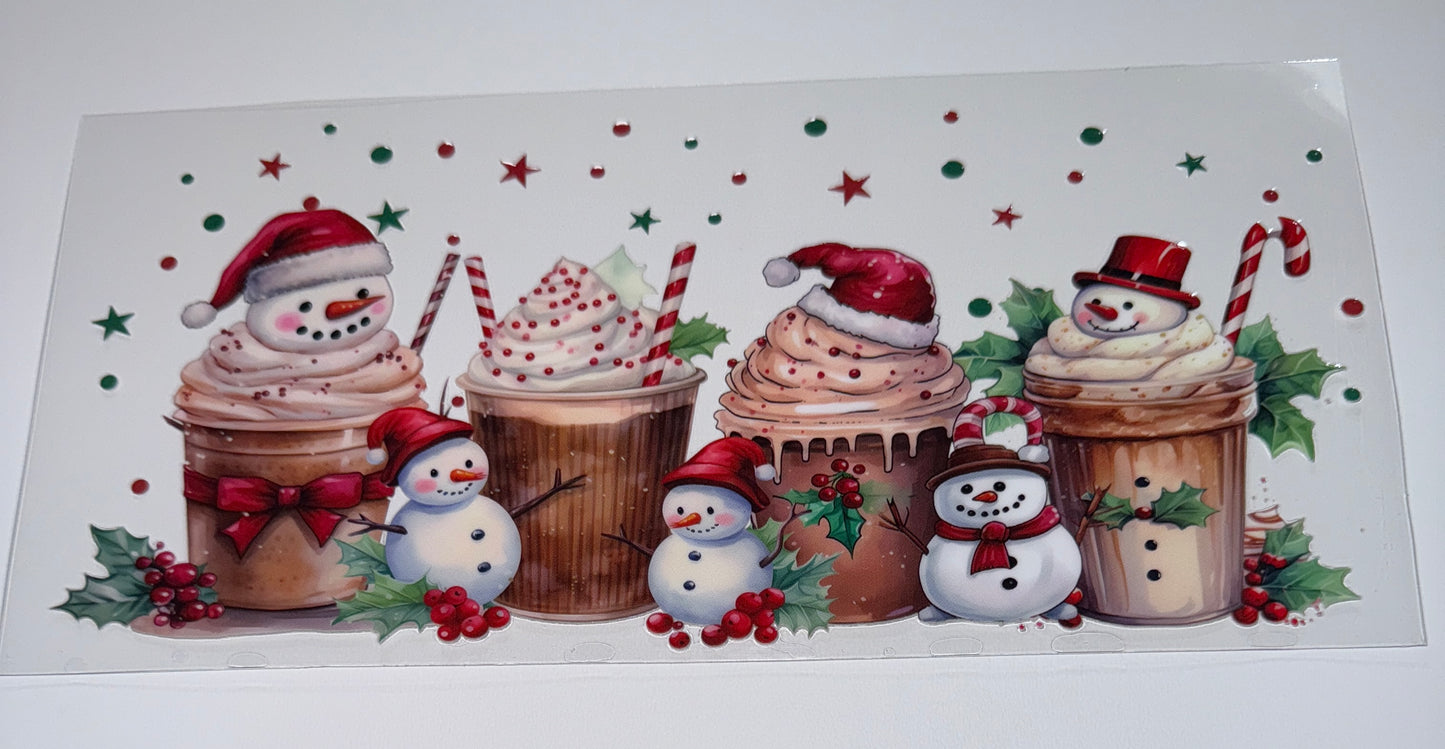 Snowmen Coffees - 16oz UV DTF Cup Wrap
