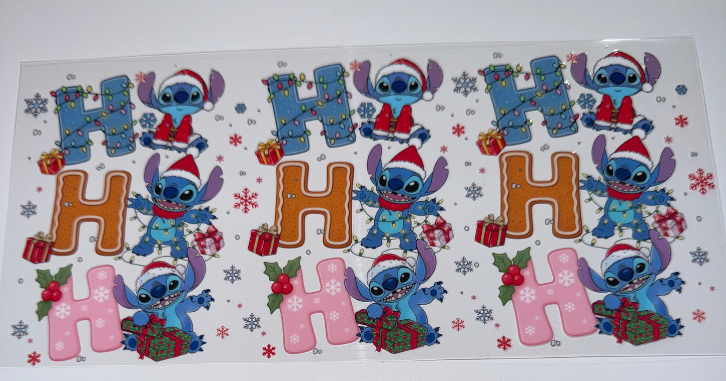 HOHOHO Blue Guy - 16oz UV DTF Cup Wrap