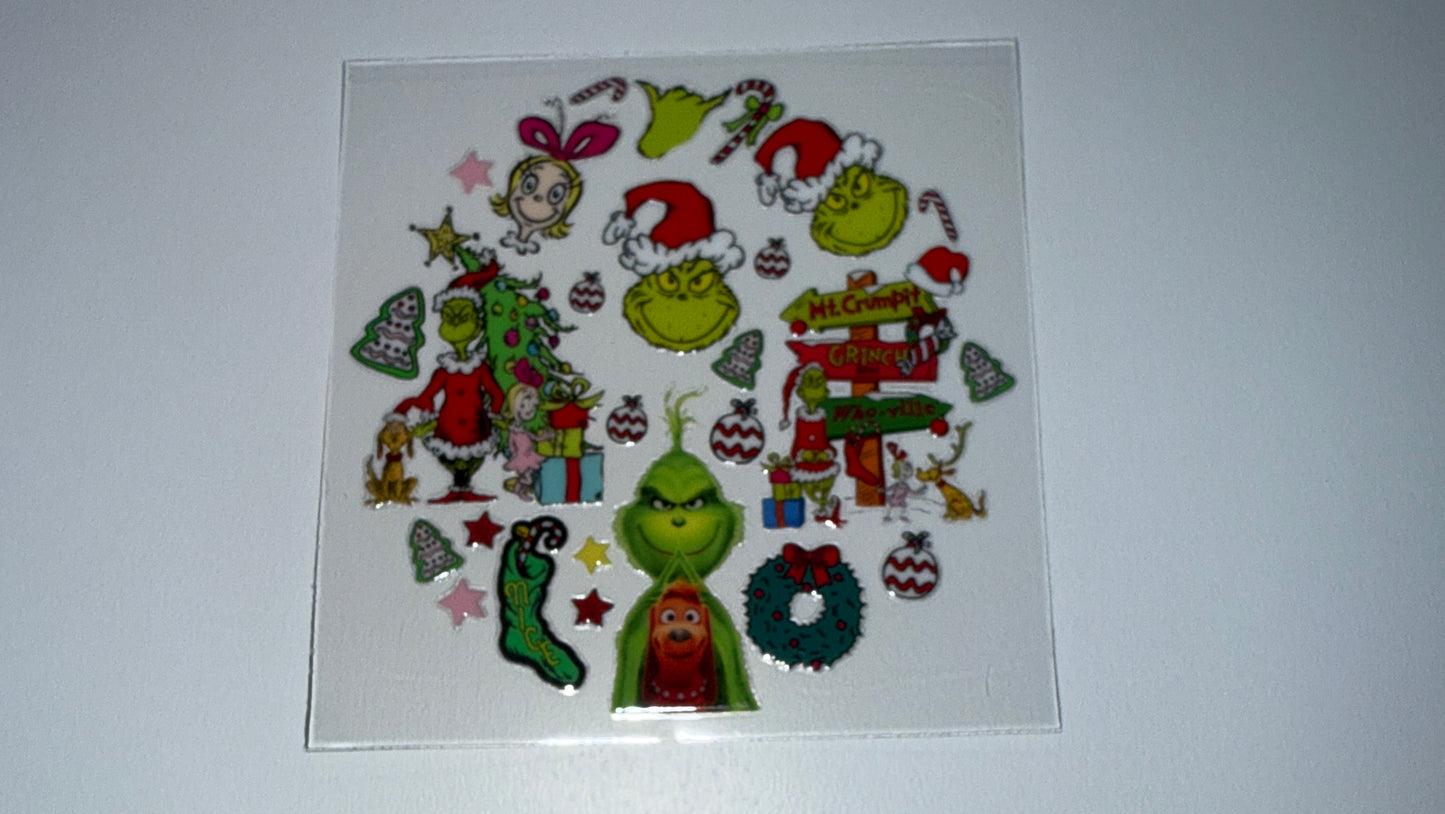 Collage G Man - Circle Ornament Decal