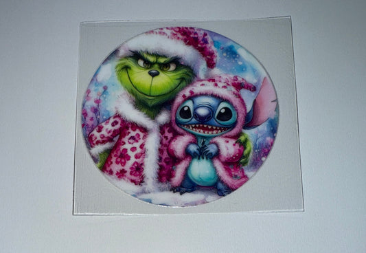 Gman and Blue guy Besties - Circle Ornament Decal