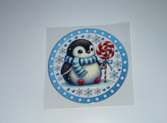 Penguin - Circle Ornament Decal