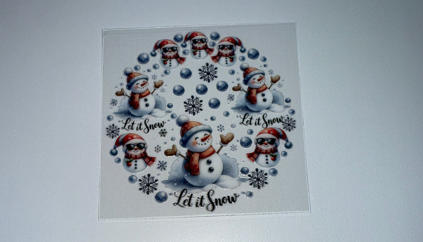 Let it Snow - Circle Ornament Decal