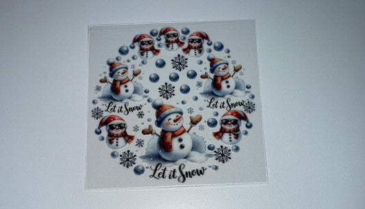 Let it Snow - Circle Ornament Decal