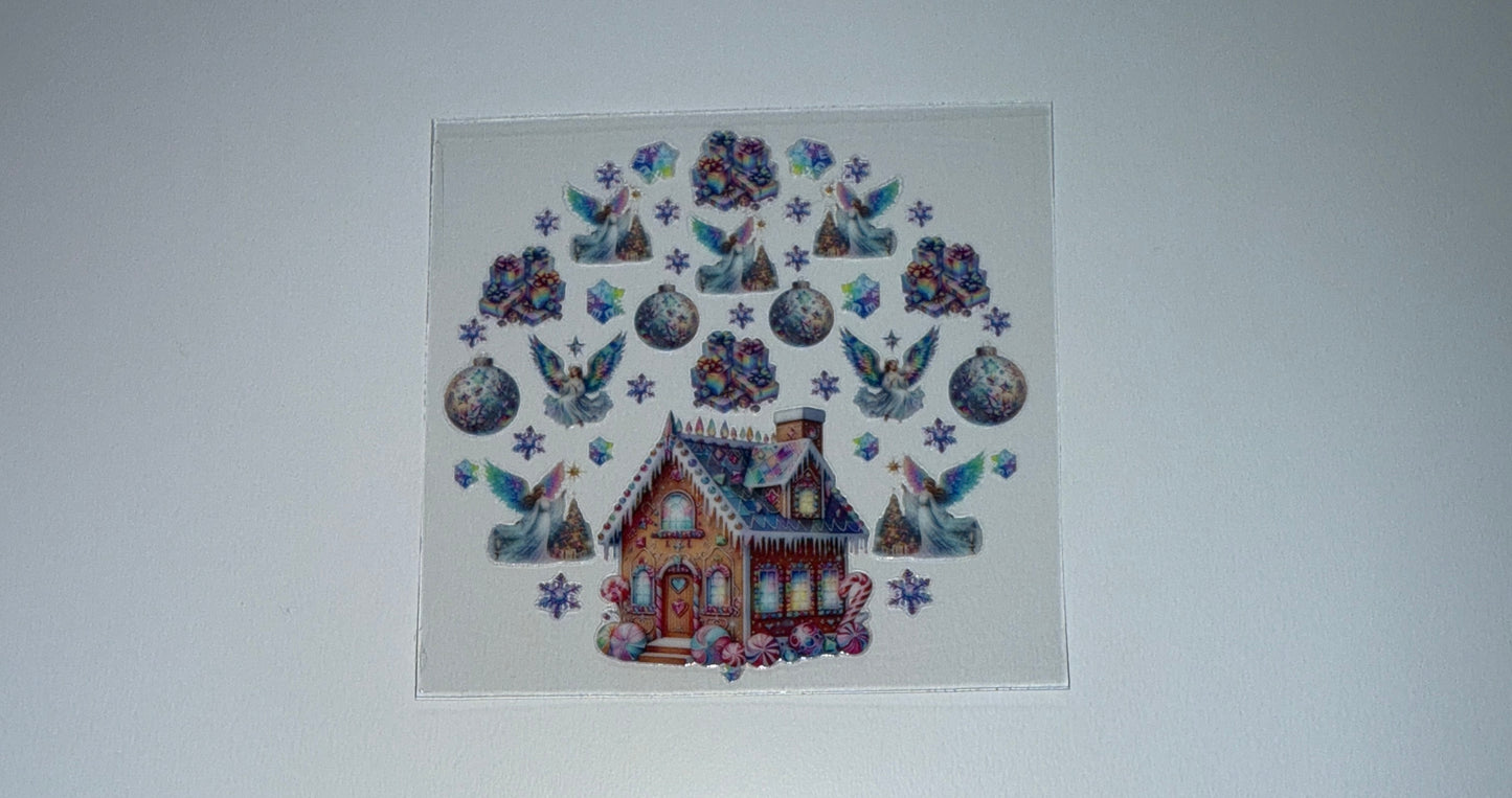 Holo Gingerbread - Circle Ornament Decal