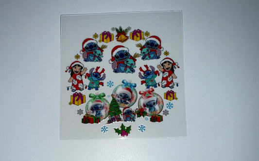 3 Blue guys - Circle Ornament Decal