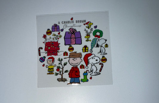 White Dog friends - Circle Ornament Decal